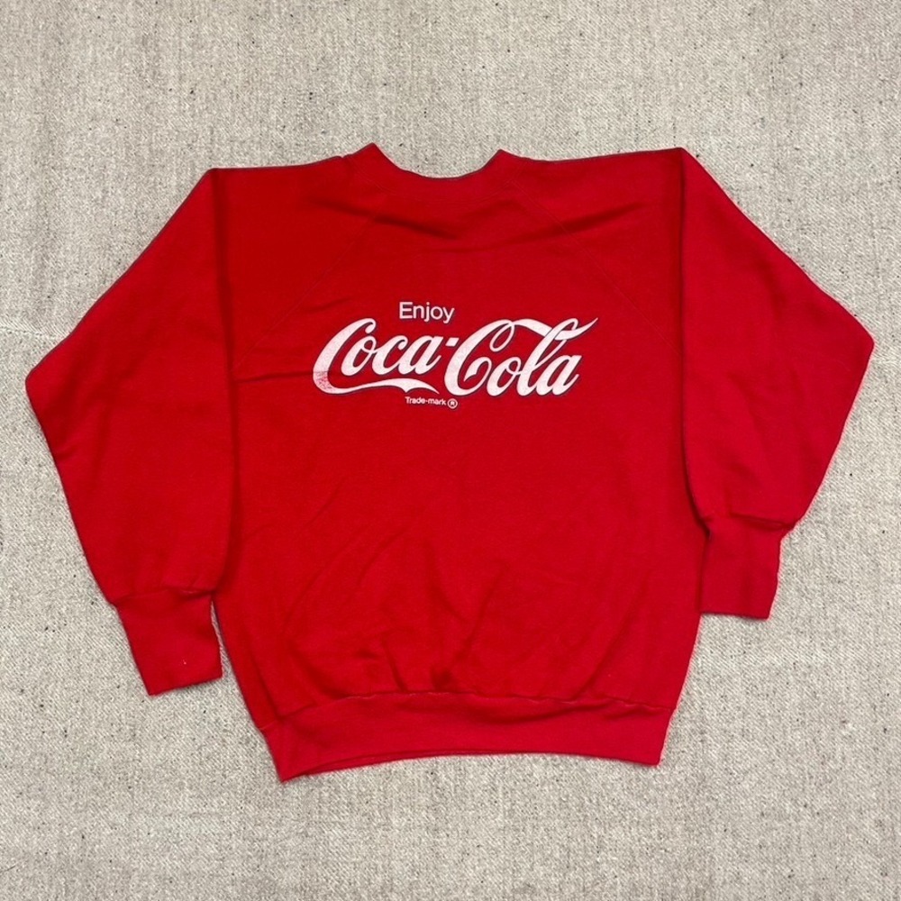 Vintage‎ Coca Cola sweatshirt mens XL Red 1990s USA LOGO